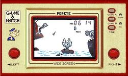 une photo d'Ã©cran de Popeye (Widescreen) sur Nintendo Game and Watch